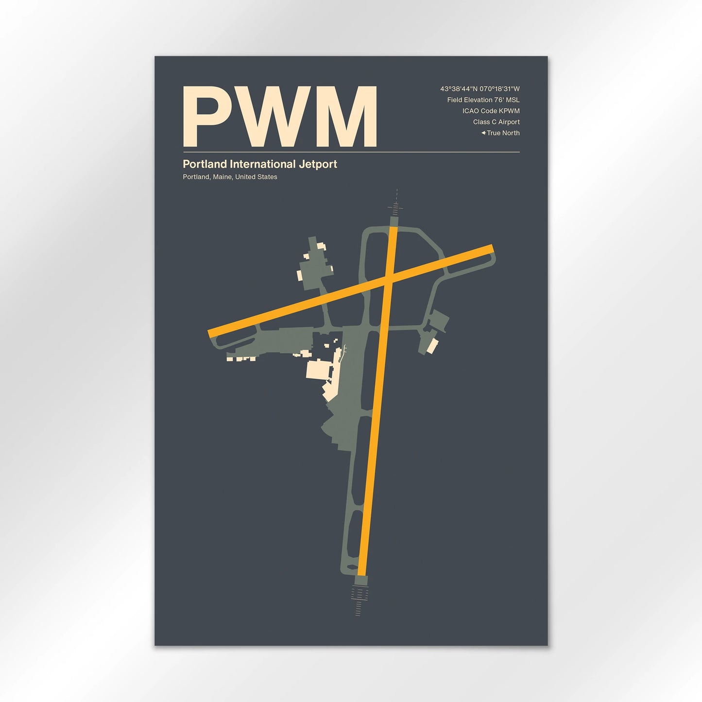 PWM | Portland - Mid - Century Slate - 12×18" - No Frame