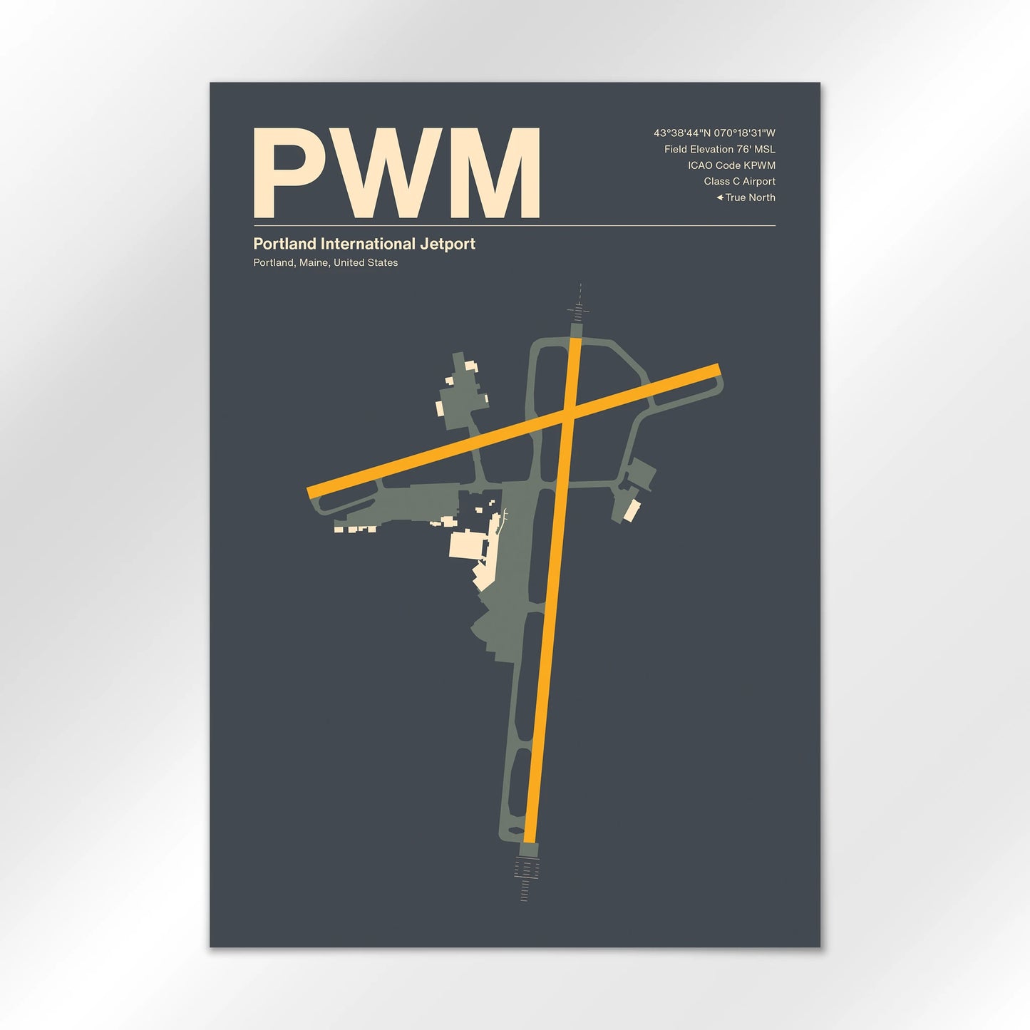 PWM | Portland - Mid - Century Slate - A2 - No Frame