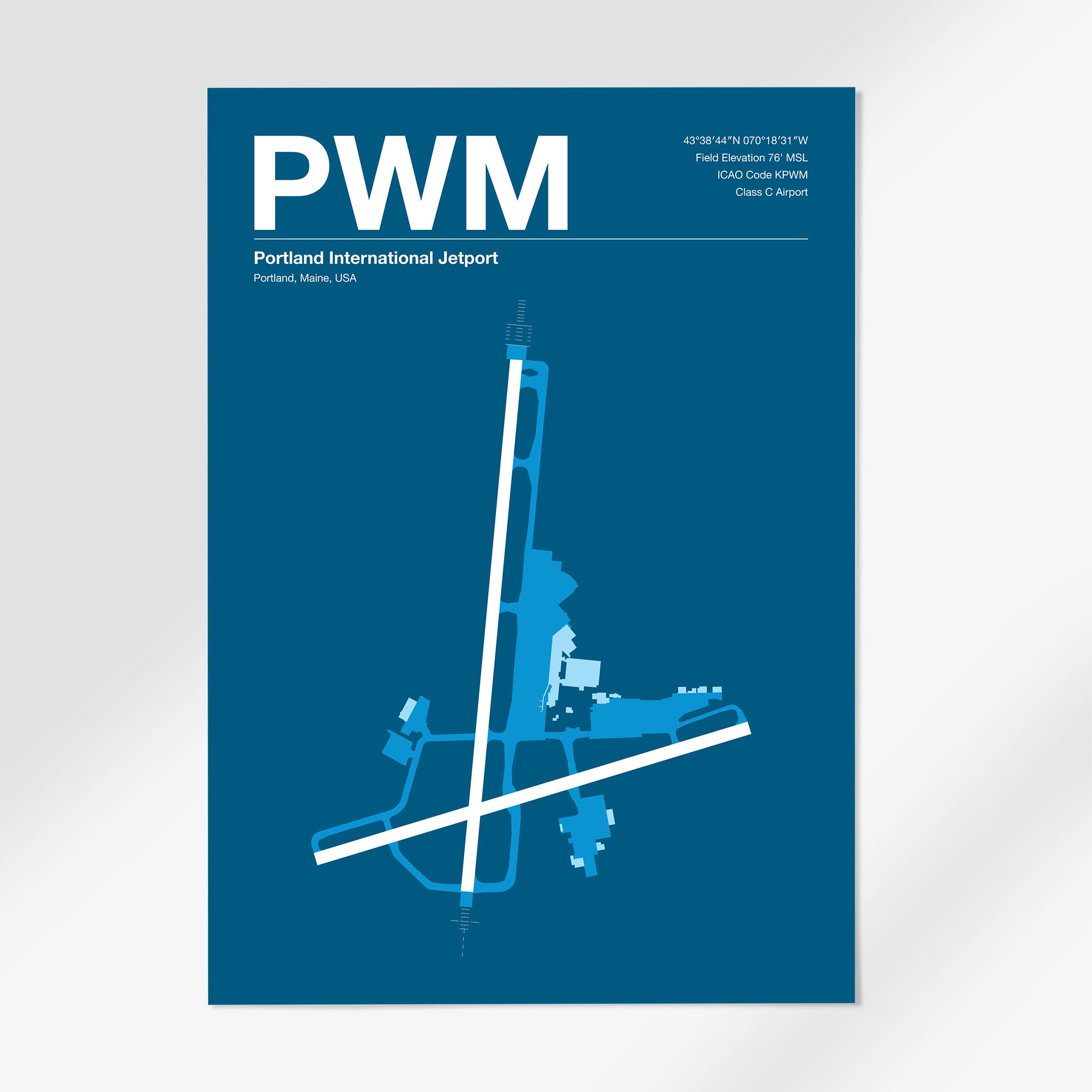 PWM | Portland - 24×36" - Skyline Blue - No Frame