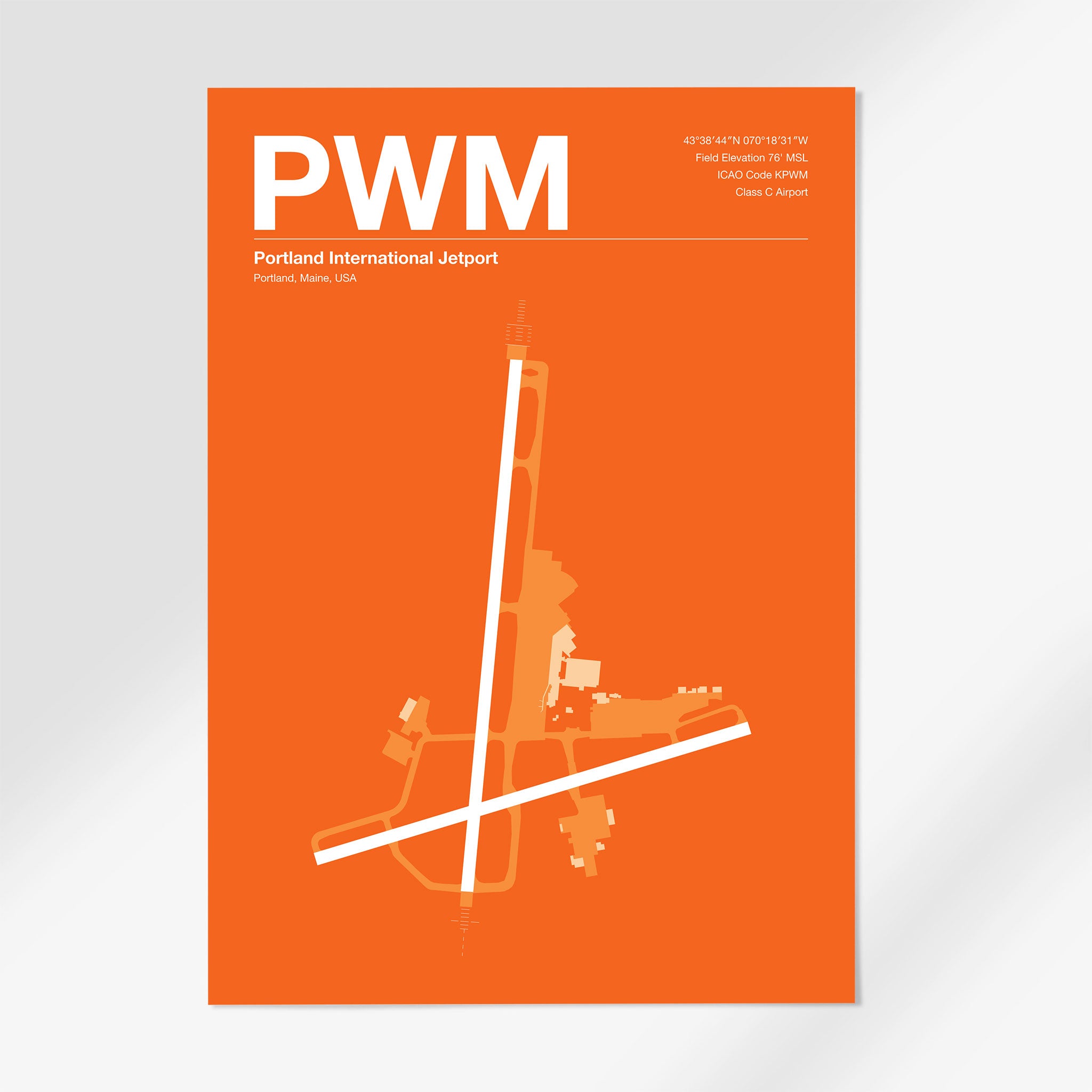 PWM | Portland - 24×36" - Sunset Orange - No Frame