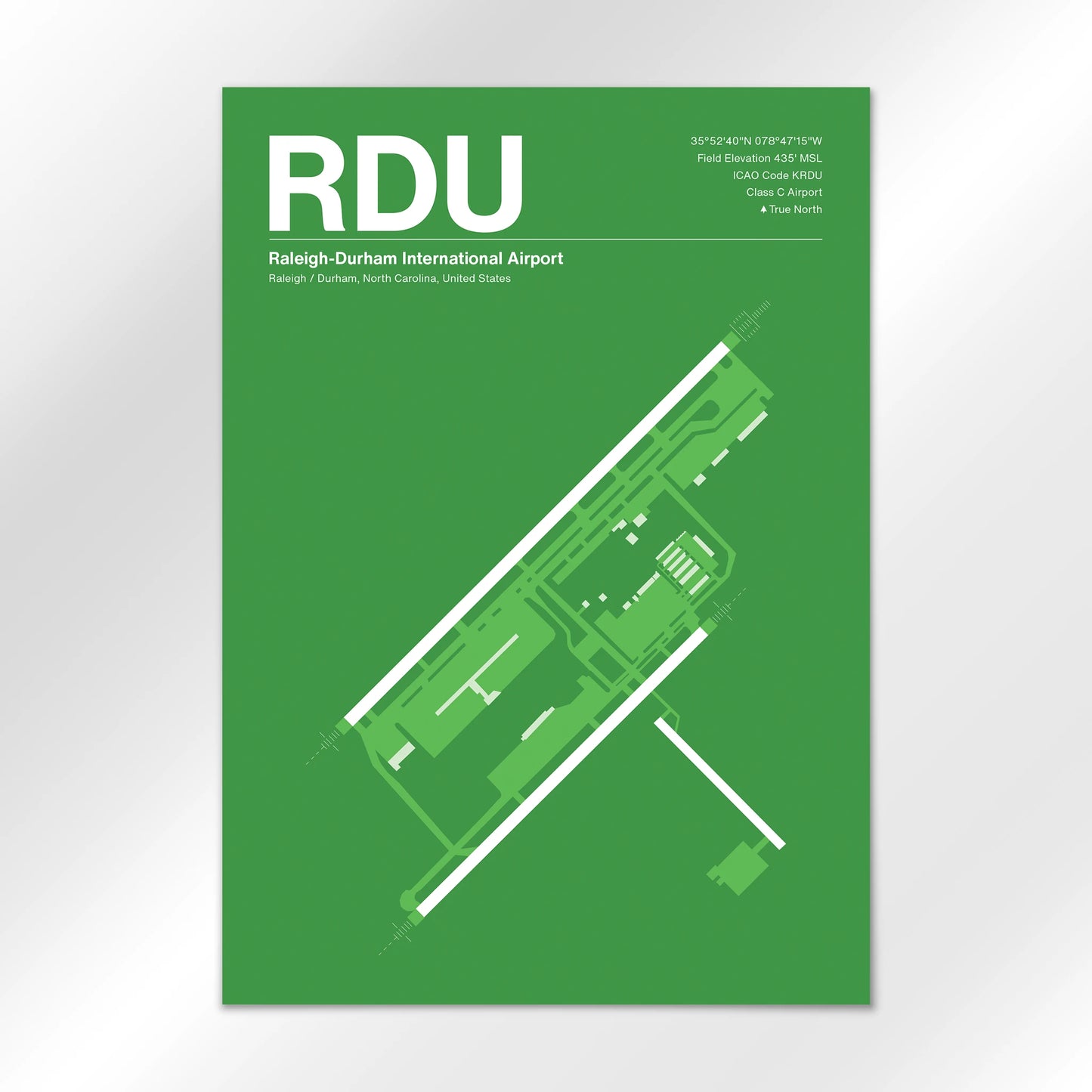 RDU | Raleigh / Durham - Overland Green - A1 - No Frame