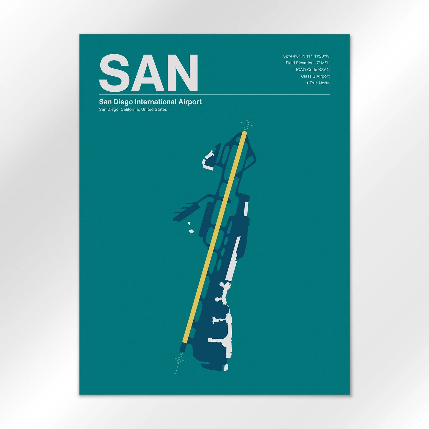 SAN | San Diego - Mid - Century Moss - 18×24" - No Frame
