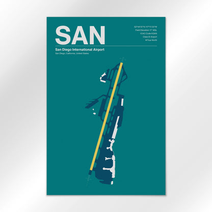 SAN | San Diego - Mid - Century Moss - 24×36" - No Frame