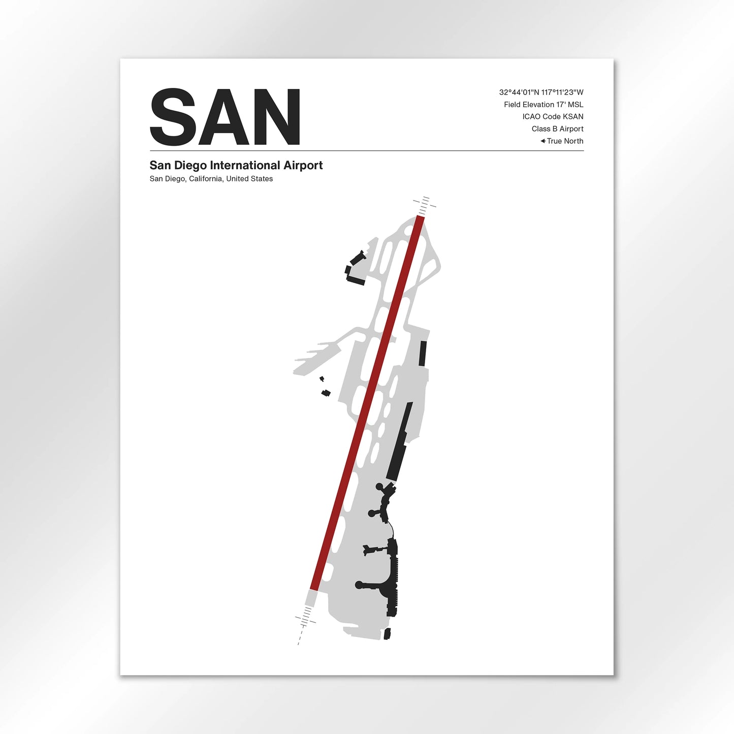 SAN | San Diego - Mid - Century Modern - 16×20" - No Frame
