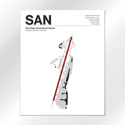 SAN | San Diego - Mid - Century Modern - 16×20" - No Frame
