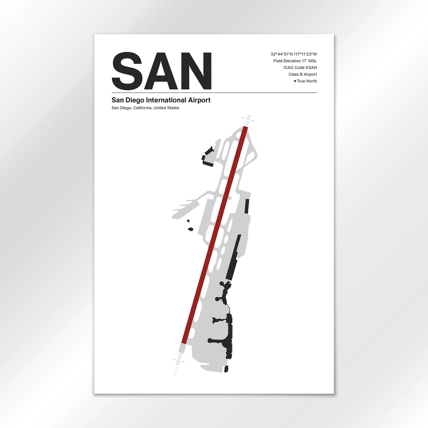 SAN | San Diego - Mid - Century Modern - 24×36" - No Frame