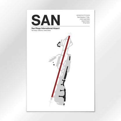 SAN | San Diego - Mid - Century Modern - 24×36" - No Frame