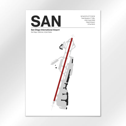 SAN | San Diego - Mid - Century Modern - A3 - No Frame