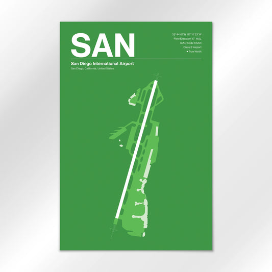 SAN | San Diego - Overland Green - 12×18" - No Frame