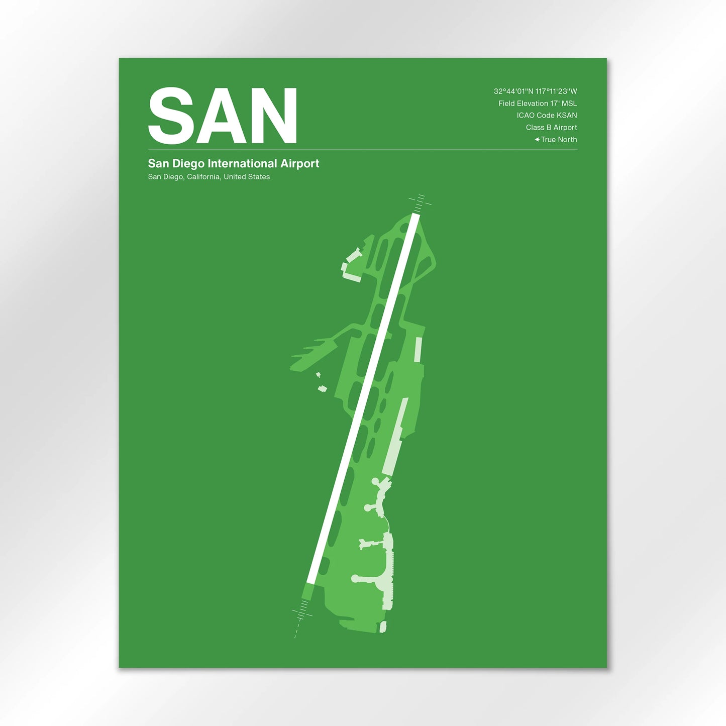 SAN | San Diego - Overland Green - 16×20" - No Frame