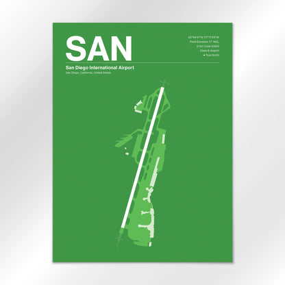 SAN | San Diego - Overland Green - 18×24" - No Frame