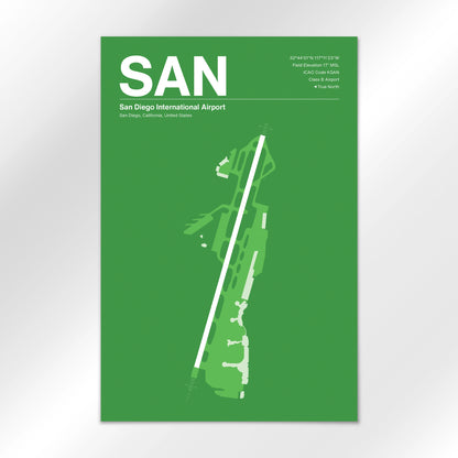 SAN | San Diego - Overland Green - 24×36" - No Frame