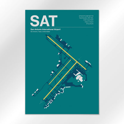 SAT | San Antonio - Mid - Century Moss - A1 - No Frame