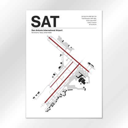 SAT | San Antonio - Mid - Century Modern - A1 - No Frame