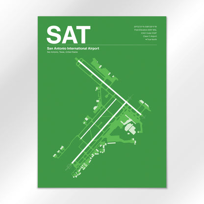 SAT | San Antonio - Overland Green - 18×24" - No Frame