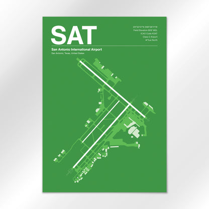 SAT | San Antonio - Overland Green - A2 - No Frame