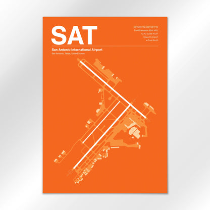 SAT | San Antonio - Sunset Orange - A1 - No Frame
