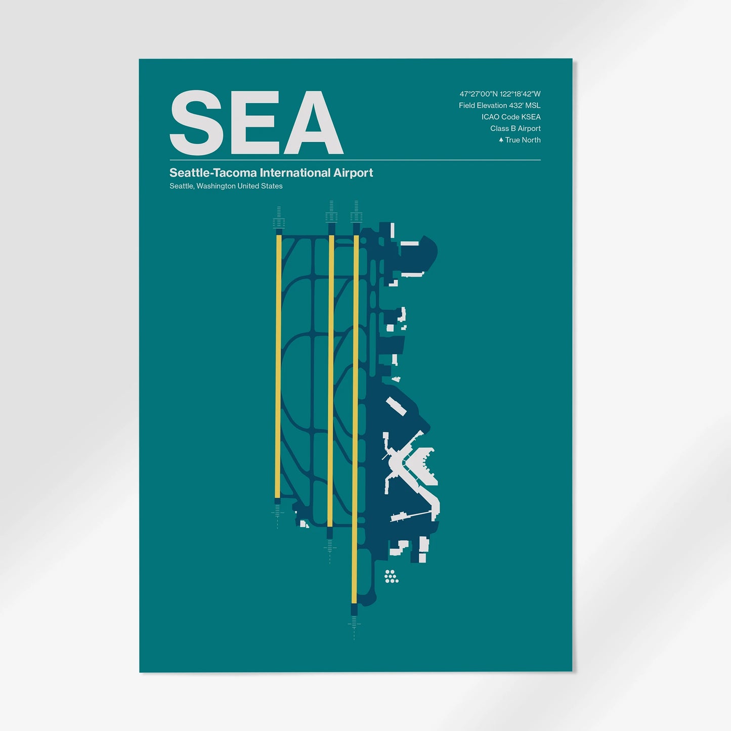SEA | Seattle - Mid - Century Moss - A1 - No Frame