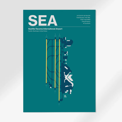 SEA | Seattle - Mid - Century Moss - A1 - No Frame