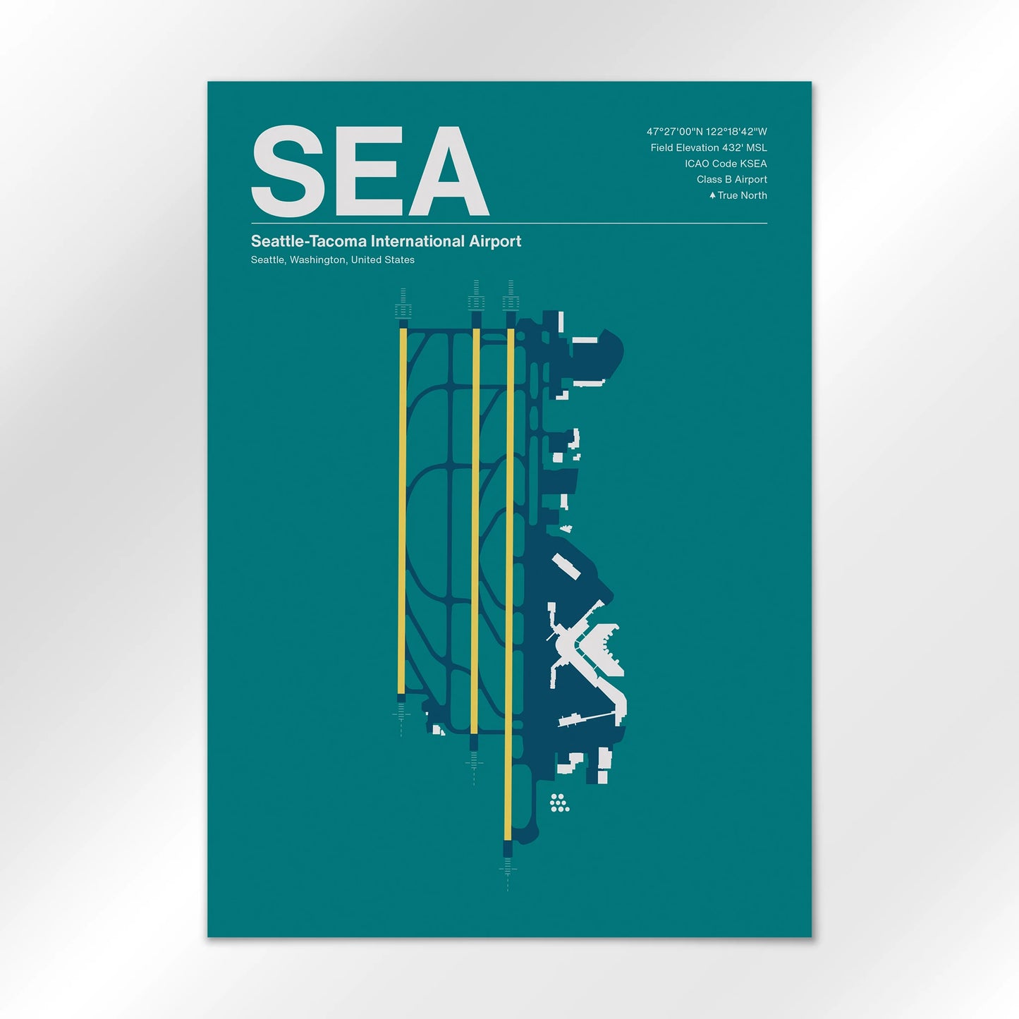 SEA | Seattle - Mid - Century Moss - A1 - No Frame
