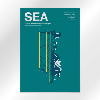 SEA | Seattle - Mid - Century Moss - A1 - No Frame
