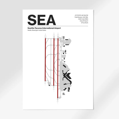 SEA | Seattle - Mid - Century Modern - A1 - No Frame