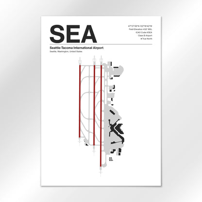 SEA | Seattle - Mid - Century Modern - A1 - No Frame