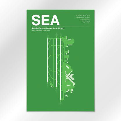 SEA | Seattle - Overland Green - 12×18" - No Frame