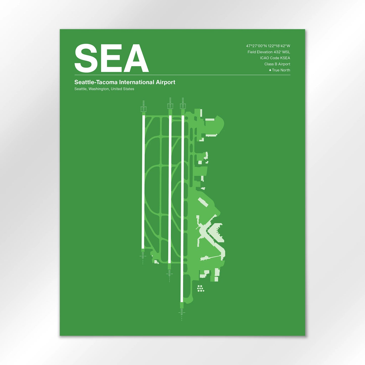 SEA | Seattle - Overland Green - 16×20" - No Frame