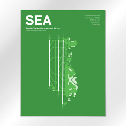 SEA | Seattle - Overland Green - 16×20" - No Frame