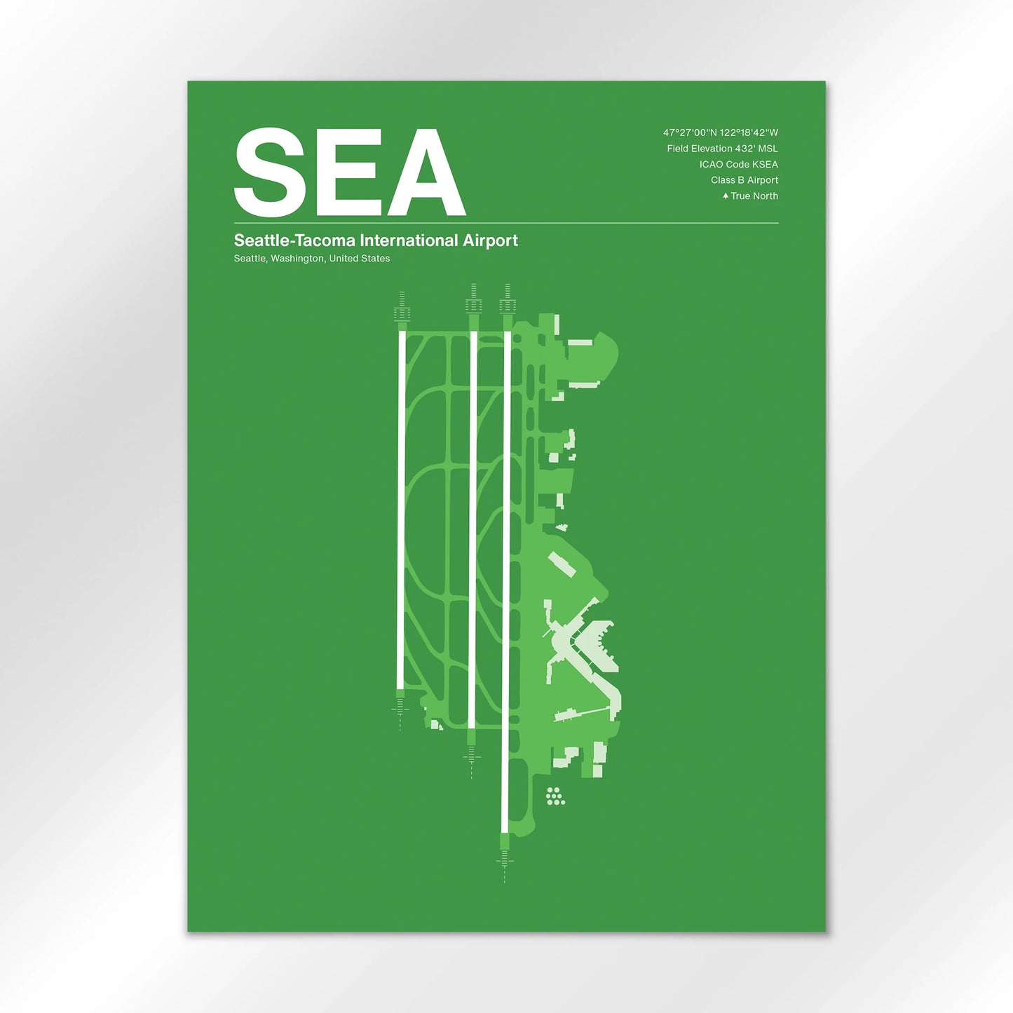 SEA | Seattle - Overland Green - 18×24" - No Frame