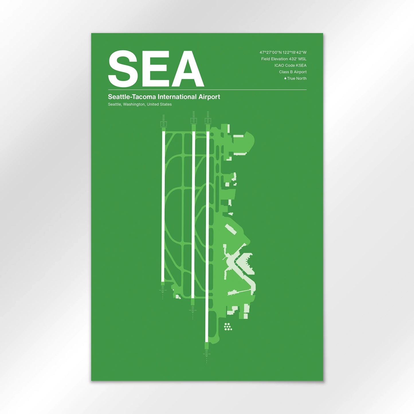 SEA | Seattle - Overland Green - 24×36" - No Frame