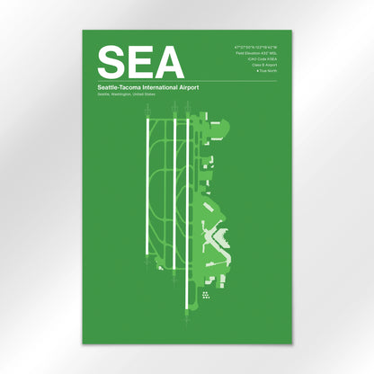 SEA | Seattle - Overland Green - 24×36" - No Frame