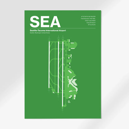 SEA | Seattle - Overland Green - A1 - No Frame