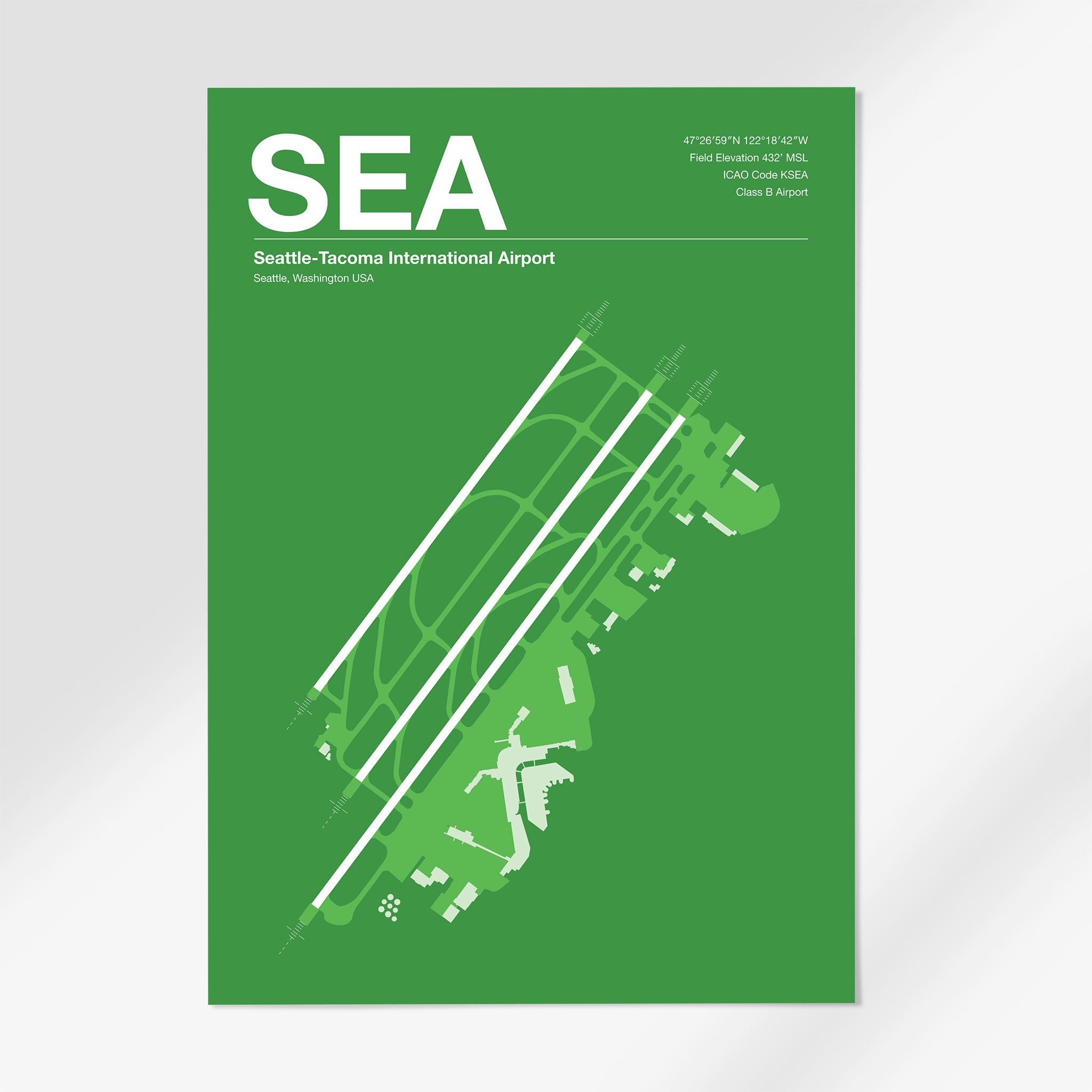 SEA | Seattle - A3 - Overland Green - Black