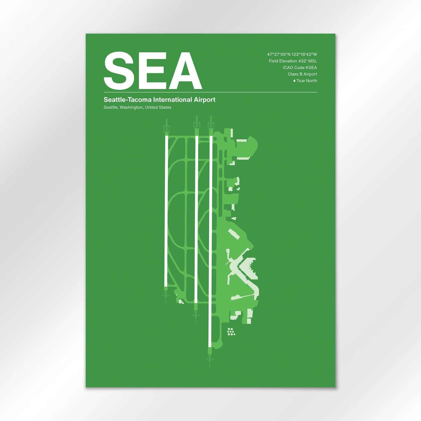 SEA | Seattle - Overland Green - A1 - No Frame