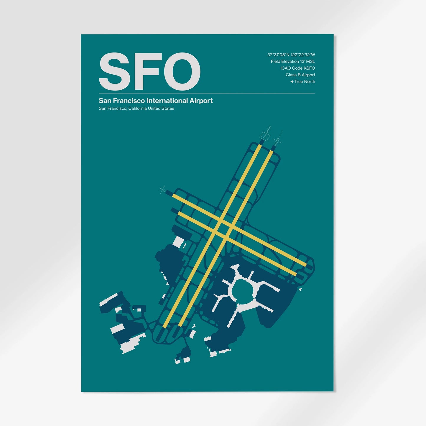 SFO | San Francisco - Mid - Century Moss - A1 - No Frame