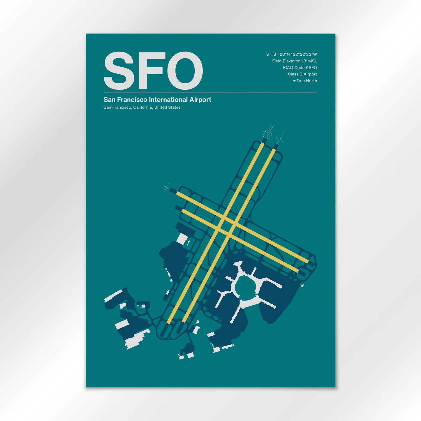 SFO | San Francisco - Mid - Century Moss - A1 - No Frame