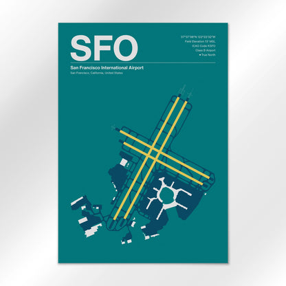 SFO | San Francisco - Mid - Century Moss - A1 - No Frame