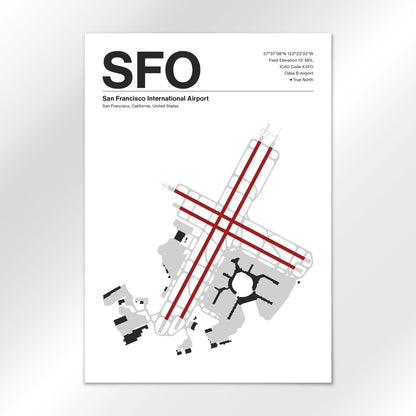 SFO | San Francisco - Mid - Century Modern - A1 - No Frame
