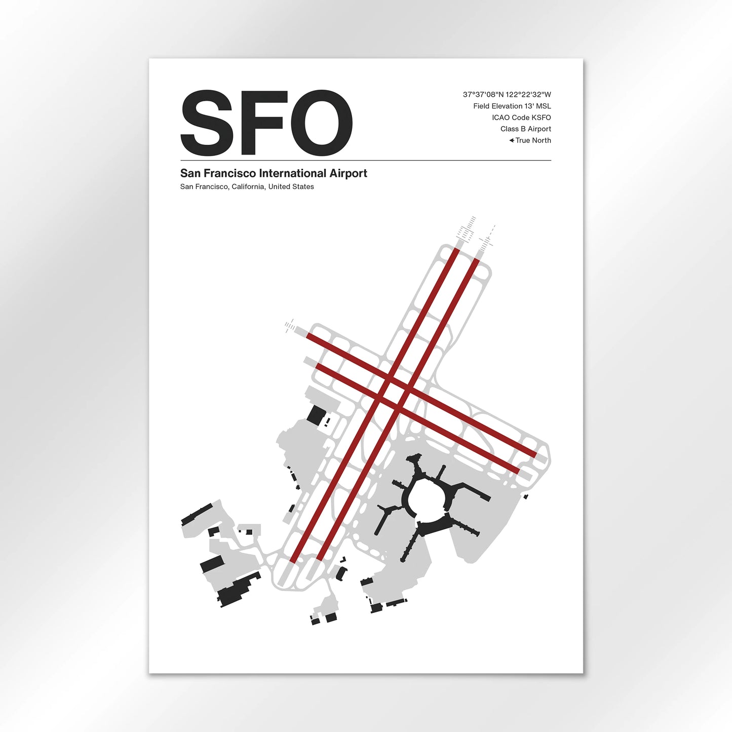 SFO | San Francisco - Mid - Century Modern - A1 - No Frame