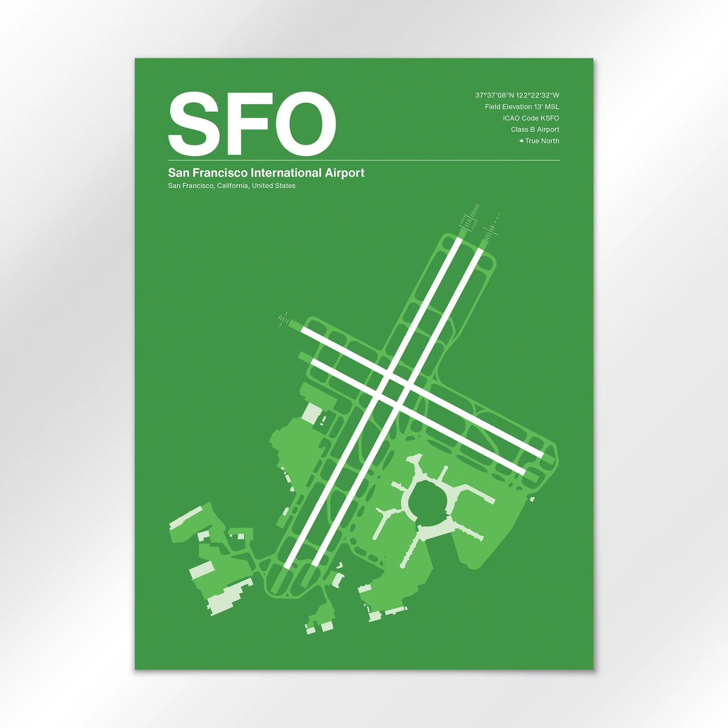 SFO | San Francisco - Overland Green - 18×24" - No Frame