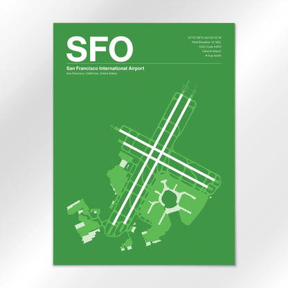SFO | San Francisco - Overland Green - 18×24" - No Frame