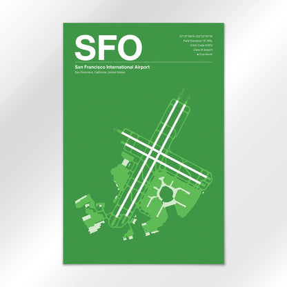 SFO | San Francisco - Overland Green - 24×36" - No Frame