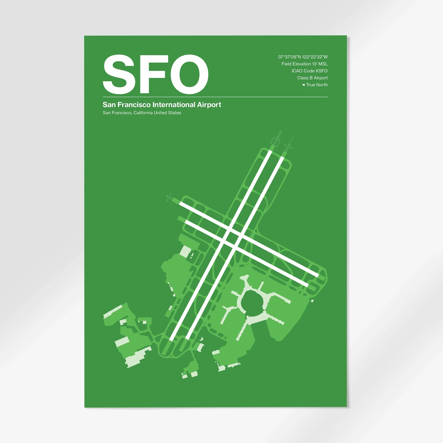 SFO | San Francisco - Overland Green - A1 - No Frame