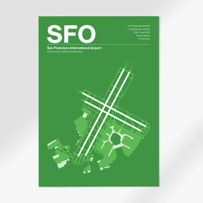 SFO | San Francisco - Overland Green - A1 - No Frame