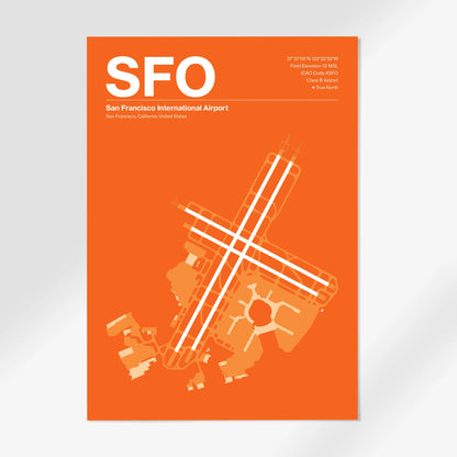 SFO | San Francisco - Sunset Orange - A1 - No Frame