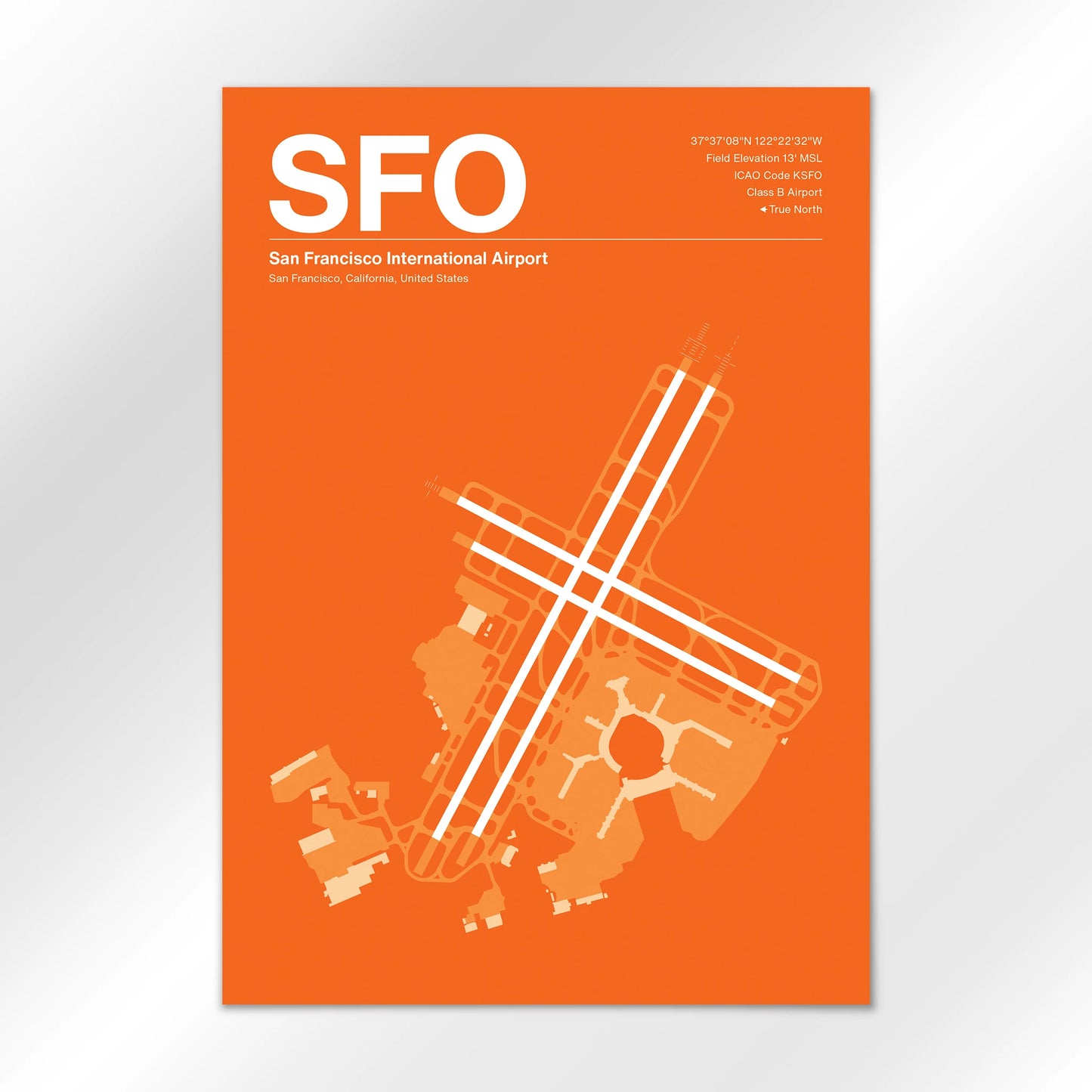 SFO | San Francisco - Sunset Orange - A1 - No Frame
