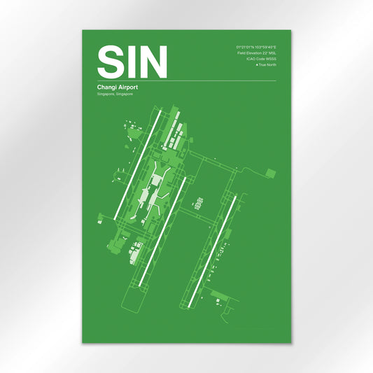 SIN | Singapore - Overland Green - 12×18" - No Frame