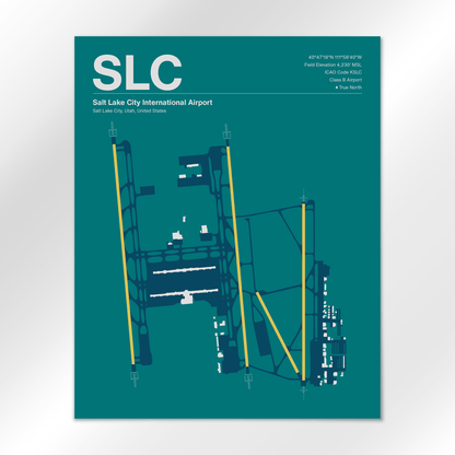 SLC | Salt Lake City - Mid - Century Moss - 16×20" - No Frame